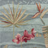 Seafoam Green Machine Woven Tropical Plants Indoor Area Rug